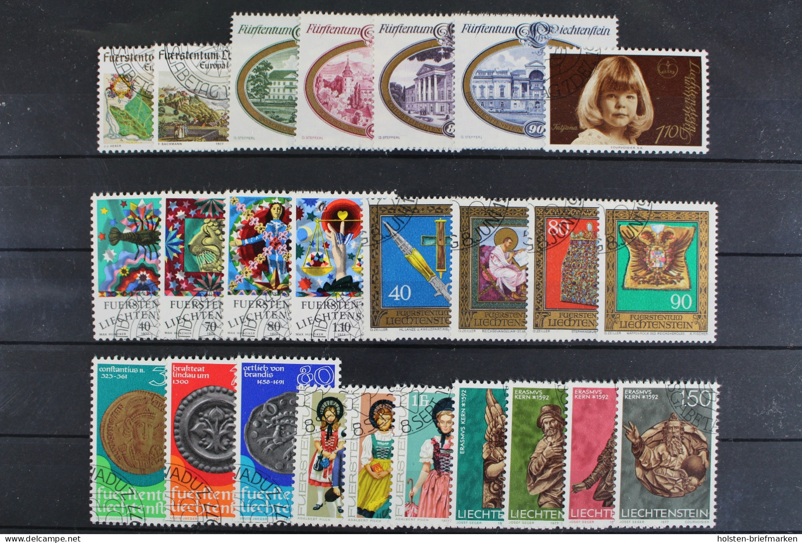 Liechtenstein, MiNr. 667-691, Jahrgang 1977, Gestempelt - Annate Complete