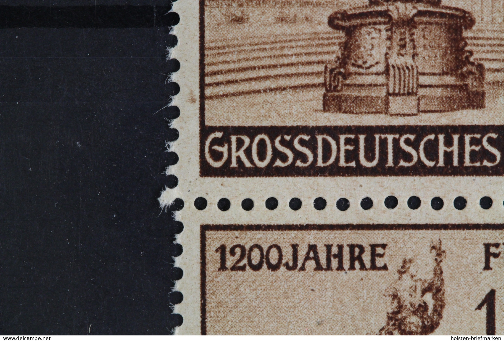 Deutsches Reich, MiNr. 886 PLF II, 9er Block, Oberrand, Postfrisch - Variedades & Curiosidades