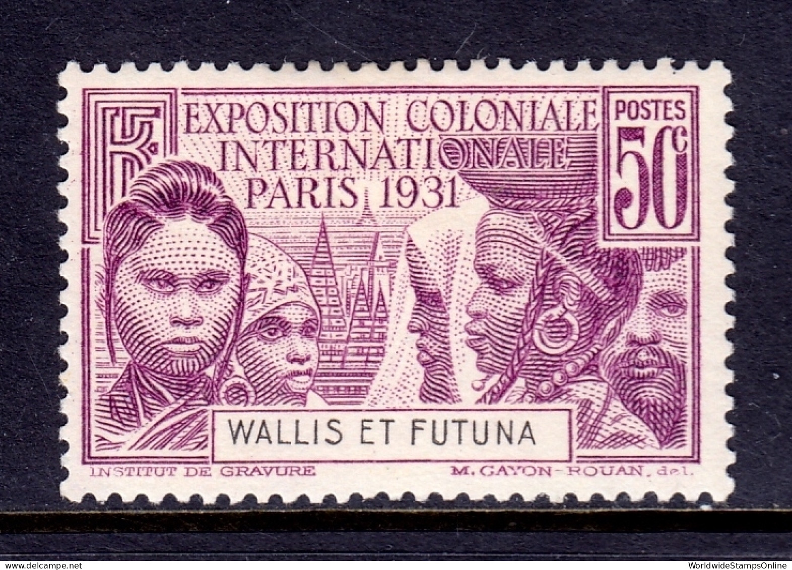 Wallis And Futuna - Scott #86 - MH - Small Patch DG - SCV $8.75 - Usati