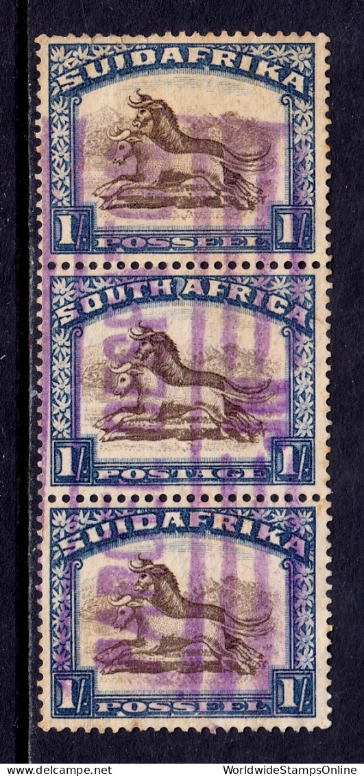 South Africa - Scott #43c - Strip/3 - Used - See Description - SCV $48 - Postage Due
