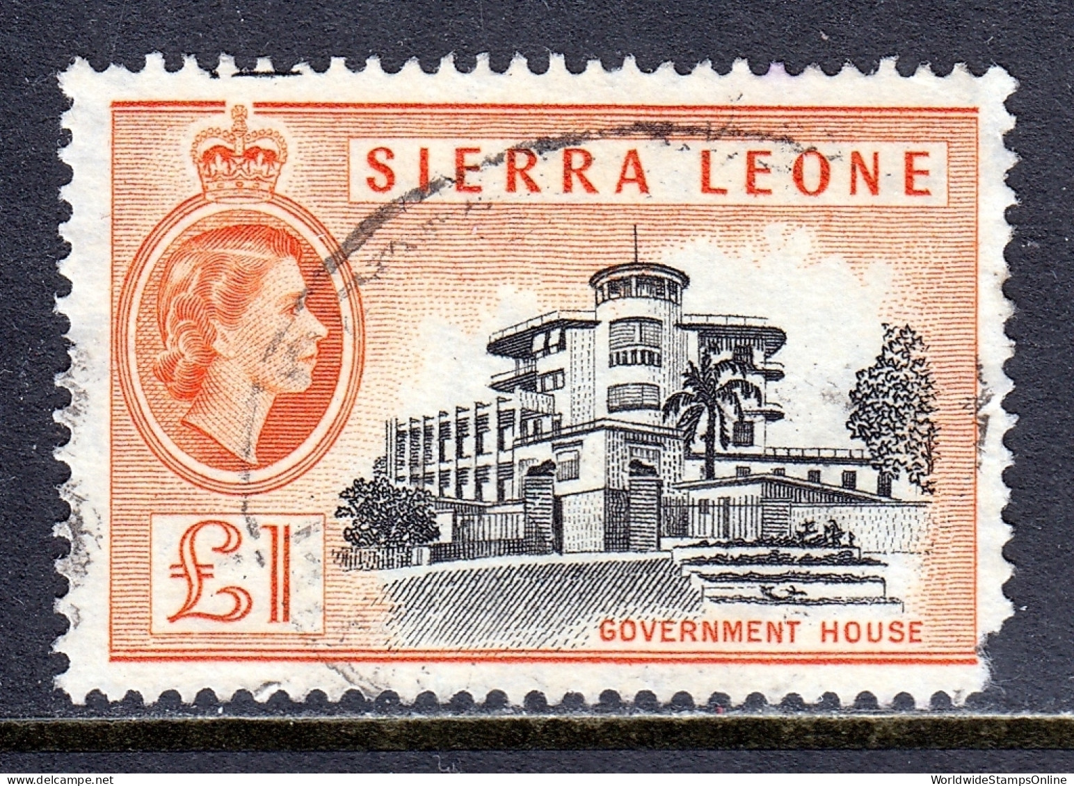 Sierra Leone - Scott #207 - Used - Corner Fault LR - SCV $25 - Sierra Leone (...-1960)