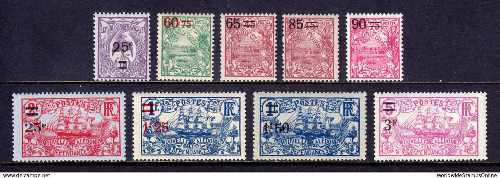 New Caledonia - Scott #124//133 - MH - See Description - SCV $12 - Ungebraucht