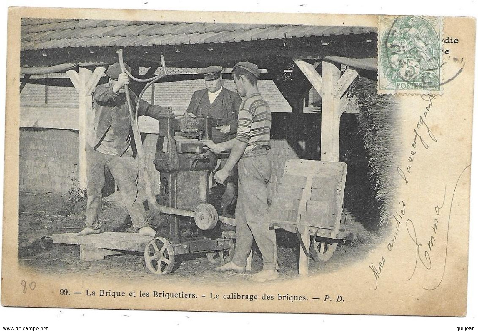 PICARDIE ILLUSTREE - METIERS - " LA BRIQUE Et Les BRIQUETIERS " - Le Calibrage Des Briques - N° 99 - Circulé - Picardie