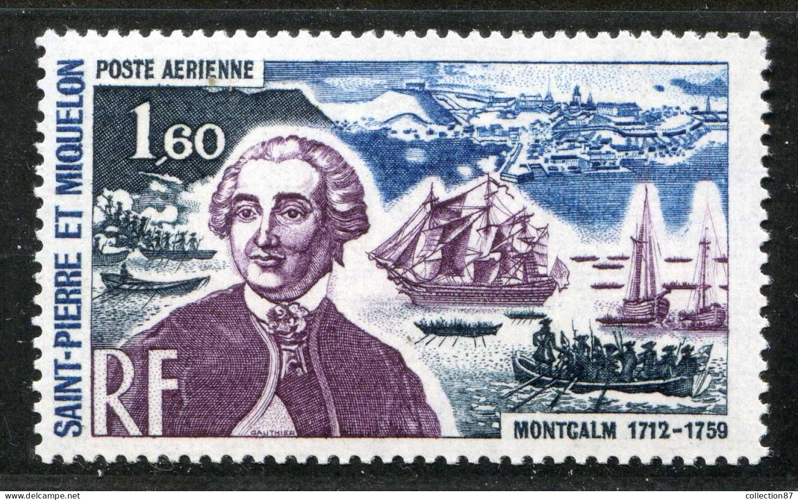 REF 086 > SAINT PIERRE Et MIQUELON < PA N° 54 * * < Neuf Luxe Voir Dos - MNH * * < SPM Poste Aérienne - Nuovi