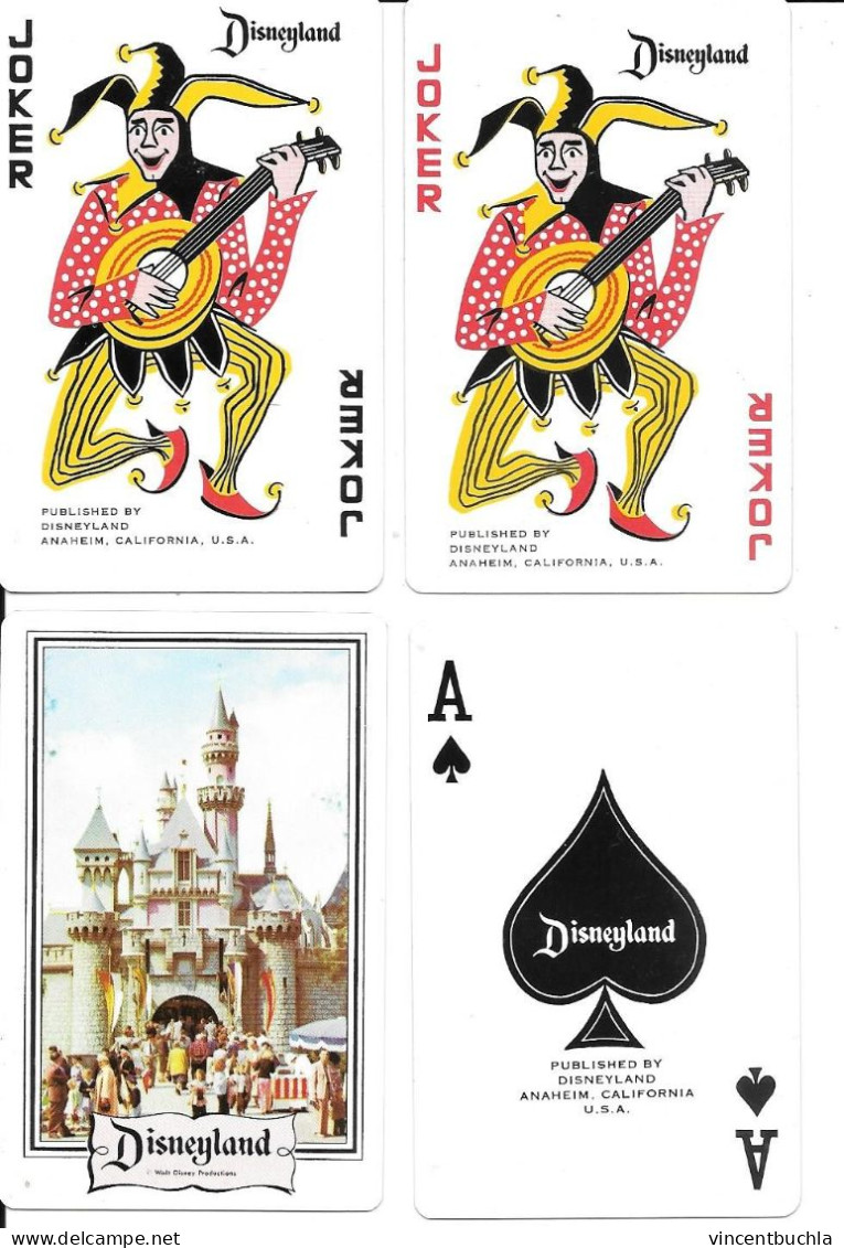 2 Jeux De Cartes (playing Cards) Disneyland Boite Parfait état Anaheim California USA - Barajas De Naipe