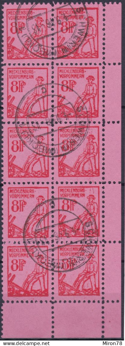 SBZ-Mecklenburg-Western Pomerania MiNr.11Y  Used Lot12 - Gebraucht