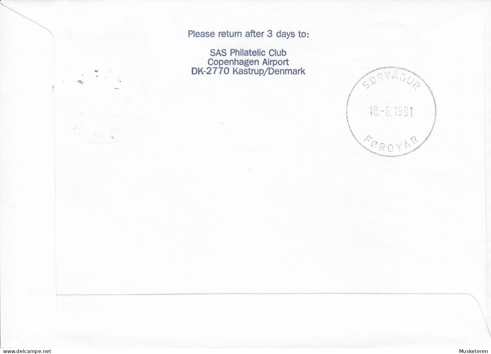 Denmark ATLANTIC AIRWAYS First British Aero Space Flight BILLUND-VAGAR Faroe Islands 1991 Cover Brief Lettre - Brieven En Documenten