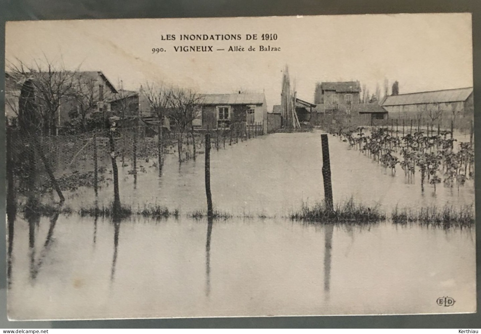 Vigneux - Les Inondations De 1910 - 5 CPA Avec Vues Différentes, Dont 2 Animées. Non Circulées - Vigneux Sur Seine