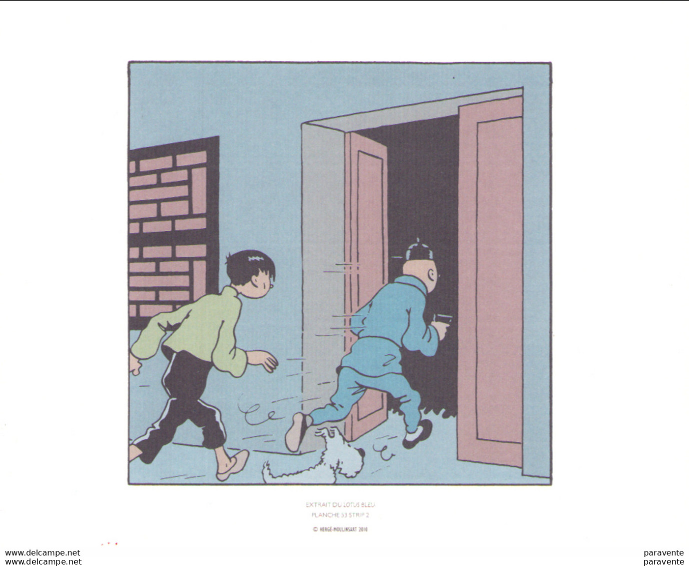 TINTIN : 3 Exlibris LOTUS BLEU Pour Ed MOULINSART 2010 - Illustrators G - I