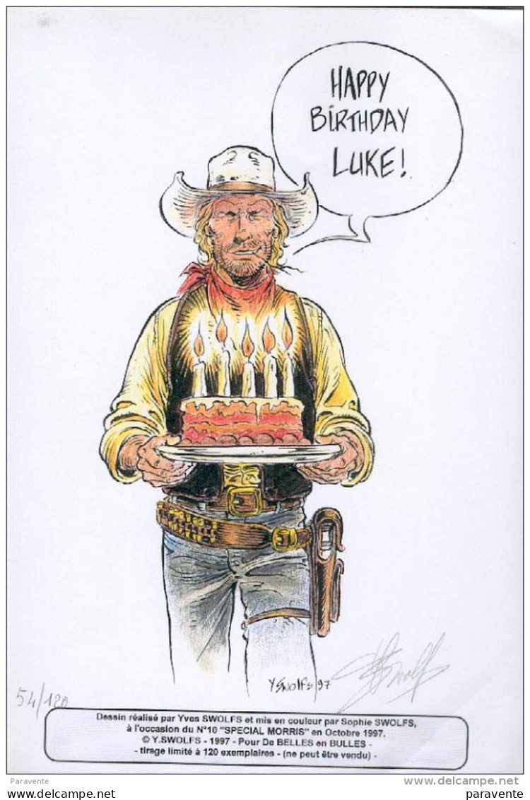 SWOLFS : Exlibris  CLUB DURANGO (ns) Lucky Luke - Illustratori S - V