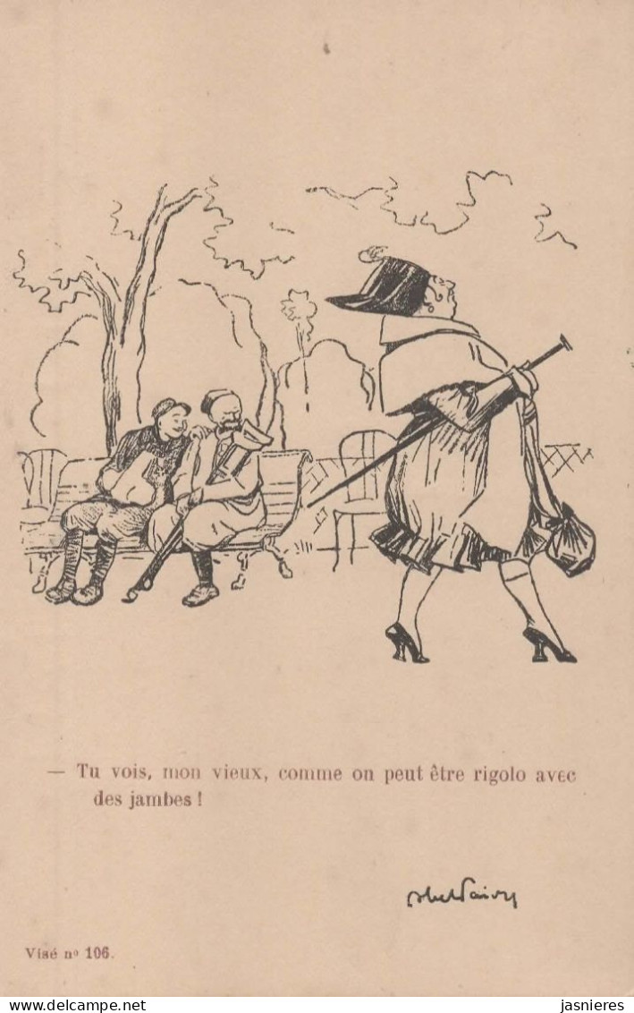 CPA Abel FAIVRE - " Tu Vois, Mon Vieux, Comme On Peut être Rigolo Avec Des Jambes " - N°106 - 1919 - Faivre