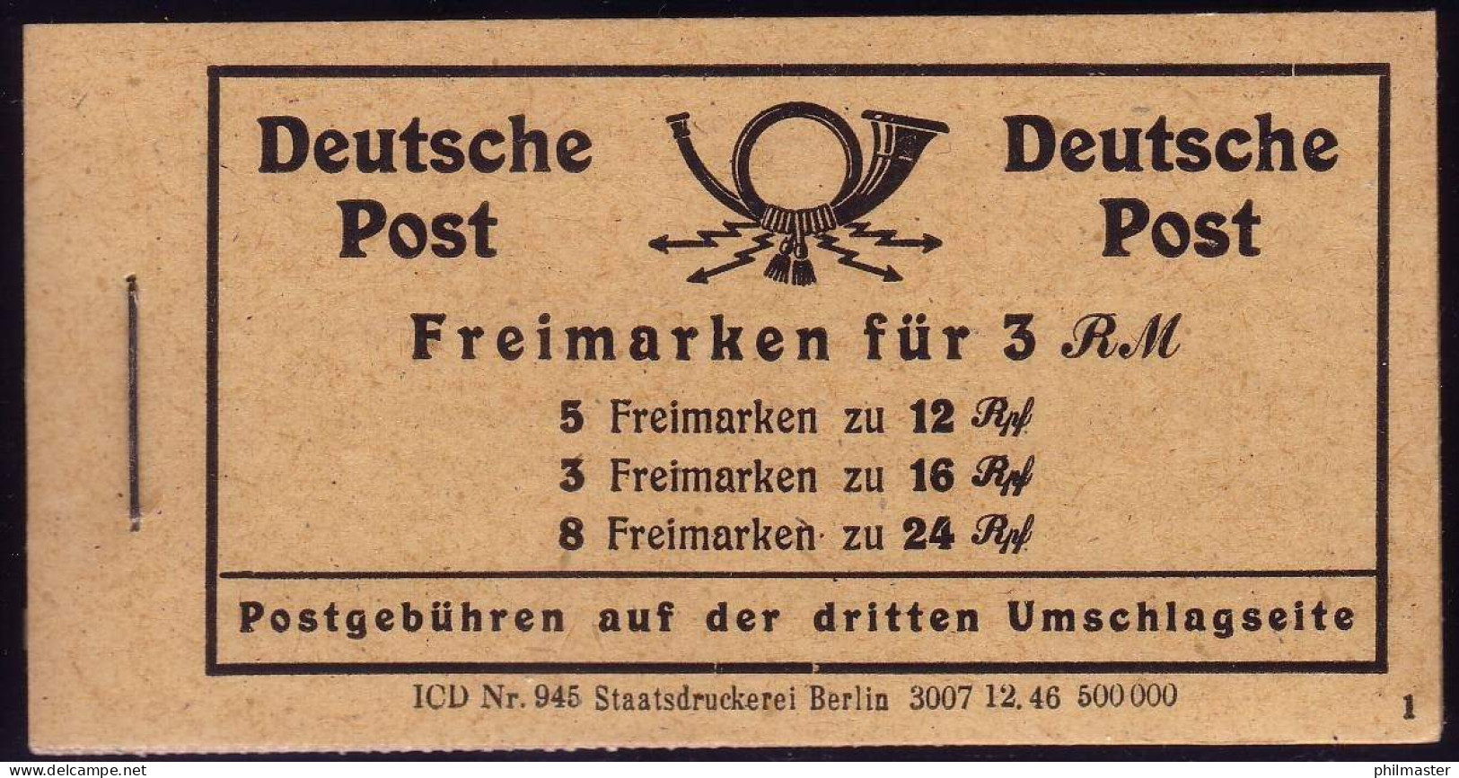 MH 50 Ziffern 1946 Randleistenvariante RLV XXXII, ** Postfrisch / MNH - Ungebraucht