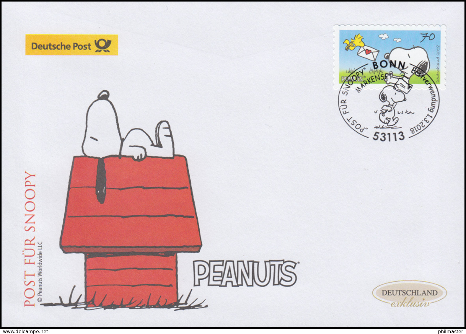 3371 Comics: Die Peanuts 70 C., Selbstklebend, Schmuck-FDC Deutschland Exklusiv - Lettres & Documents