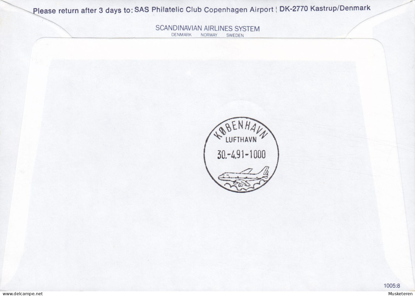 Japan SAS Last DC-10 Flight TOKYO-COPENHAGEN 1991 Cover Brief Lettre (2 Scans) - Covers & Documents