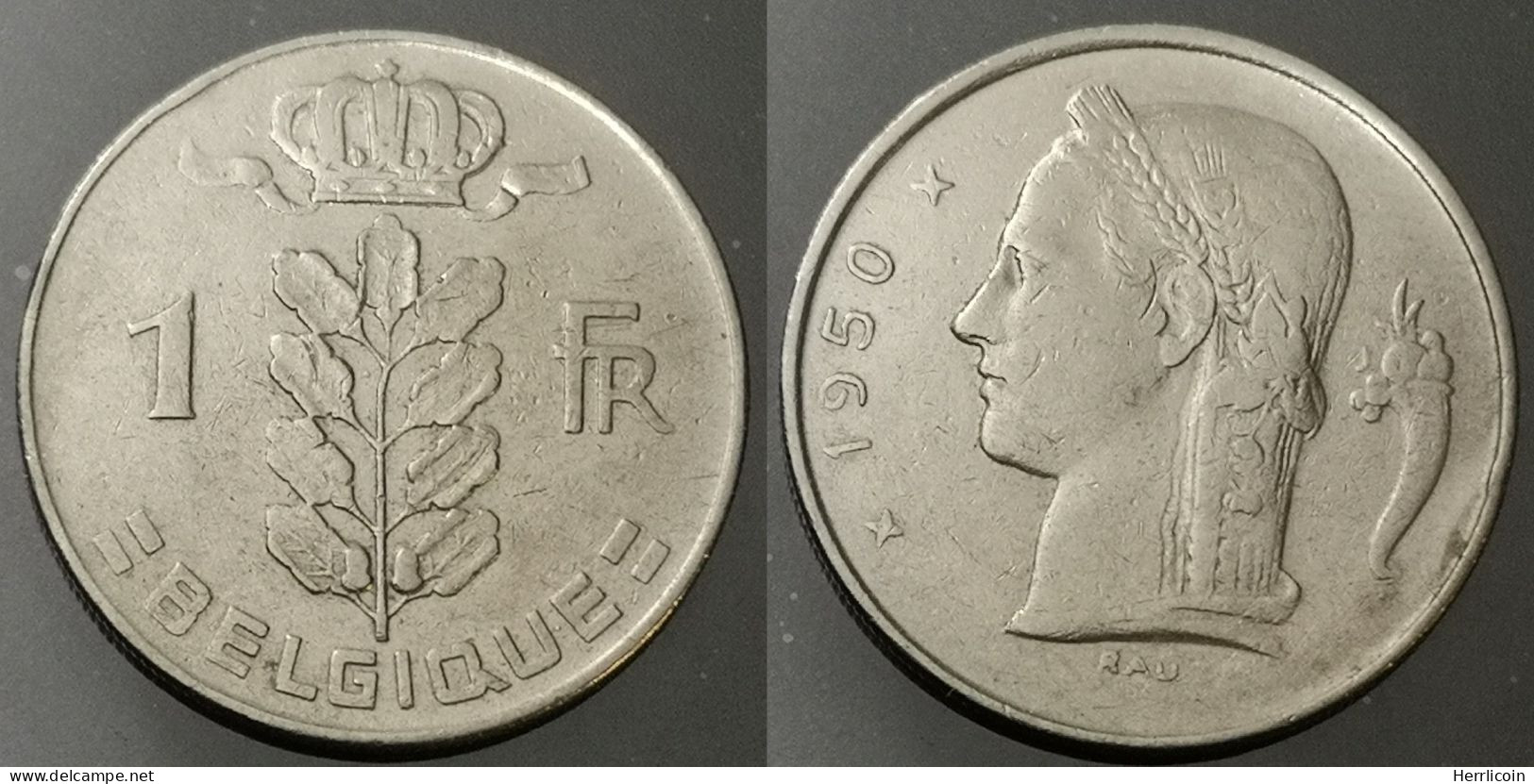 Monnaie Belgique - 1950 - 1 Franc Type Cérès en Français - 1 Franc