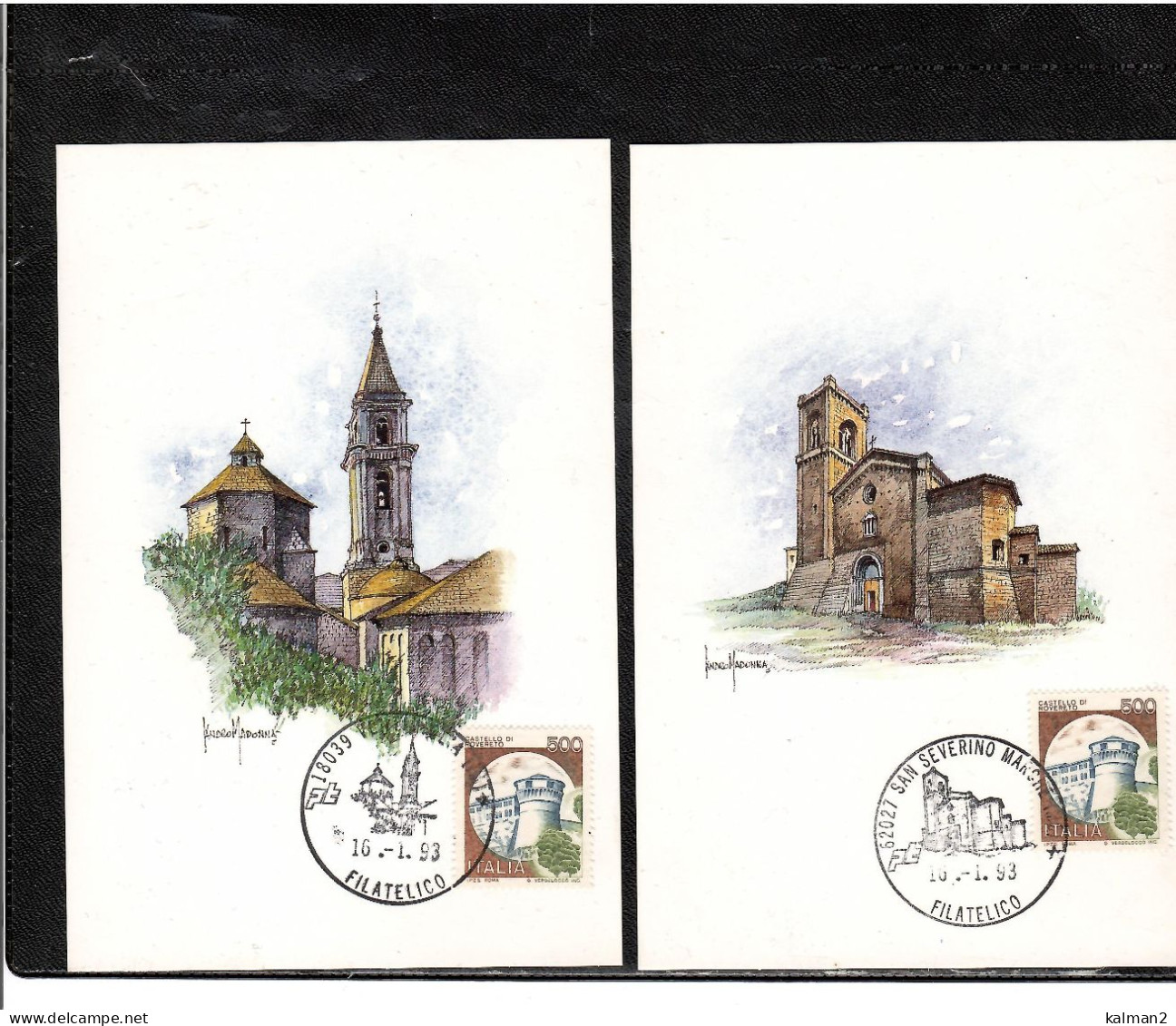 16676 - SERIE COMPLETA DI 10 CARTOLINE EMESSE DALLA AMM.NE DELLE POSTE E ANNULLATE IL  16.1.1993 - Sammlungen & Sammellose