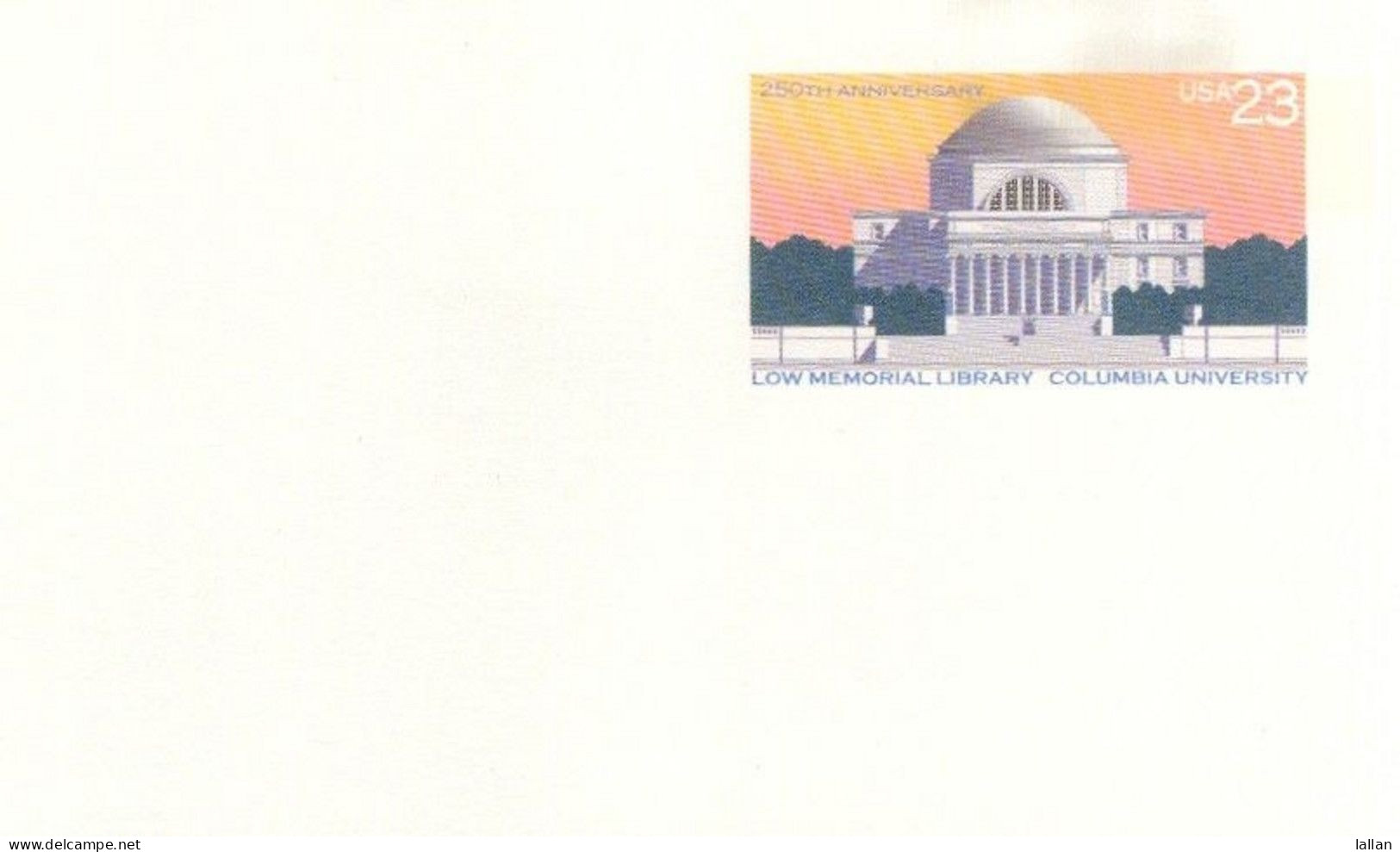 250th Anniversary Of Low Memorial Library Columbia University, Postcard,2003, Condition As Per Scan - Storia Postale