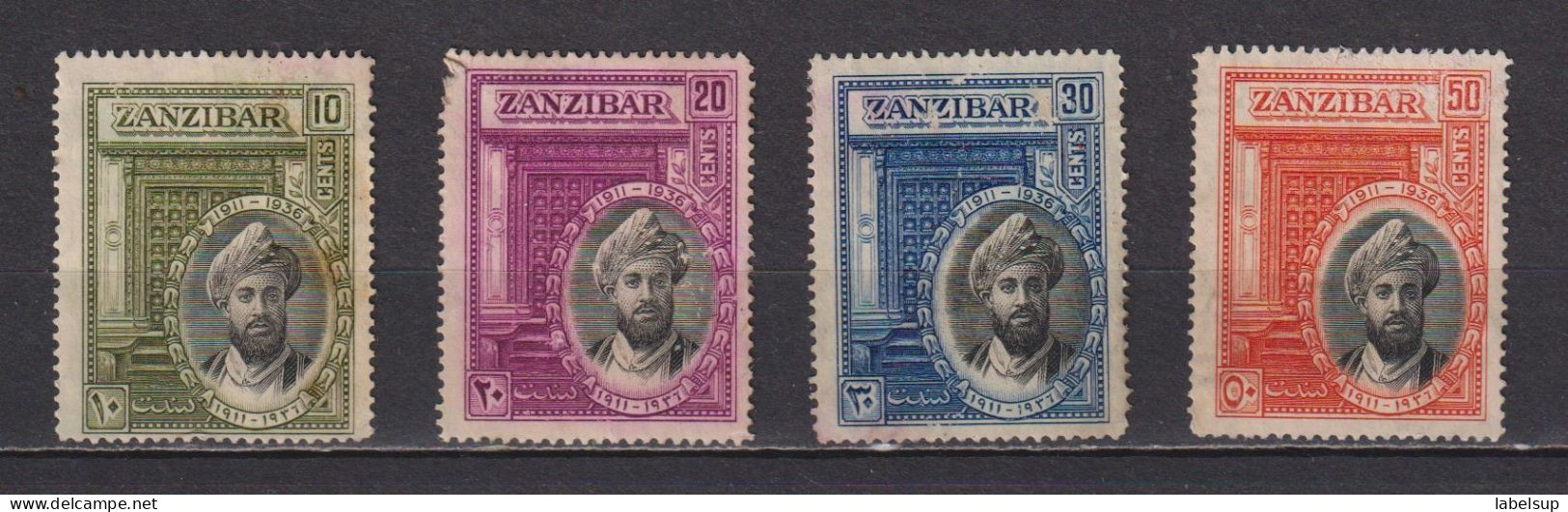 Lot De Timbres Neufs* De Zanzibar De 1936 YT 191 à 194 MI 190 à 193 MNG - Zanzibar (...-1963)