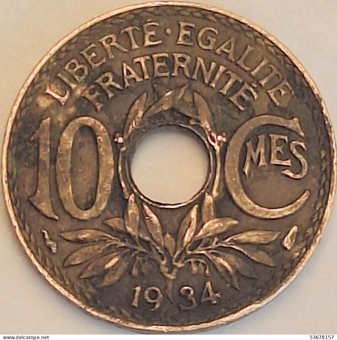 France - 10 Centimes 1934, KM# 866a (#4003) - 10 Centimes