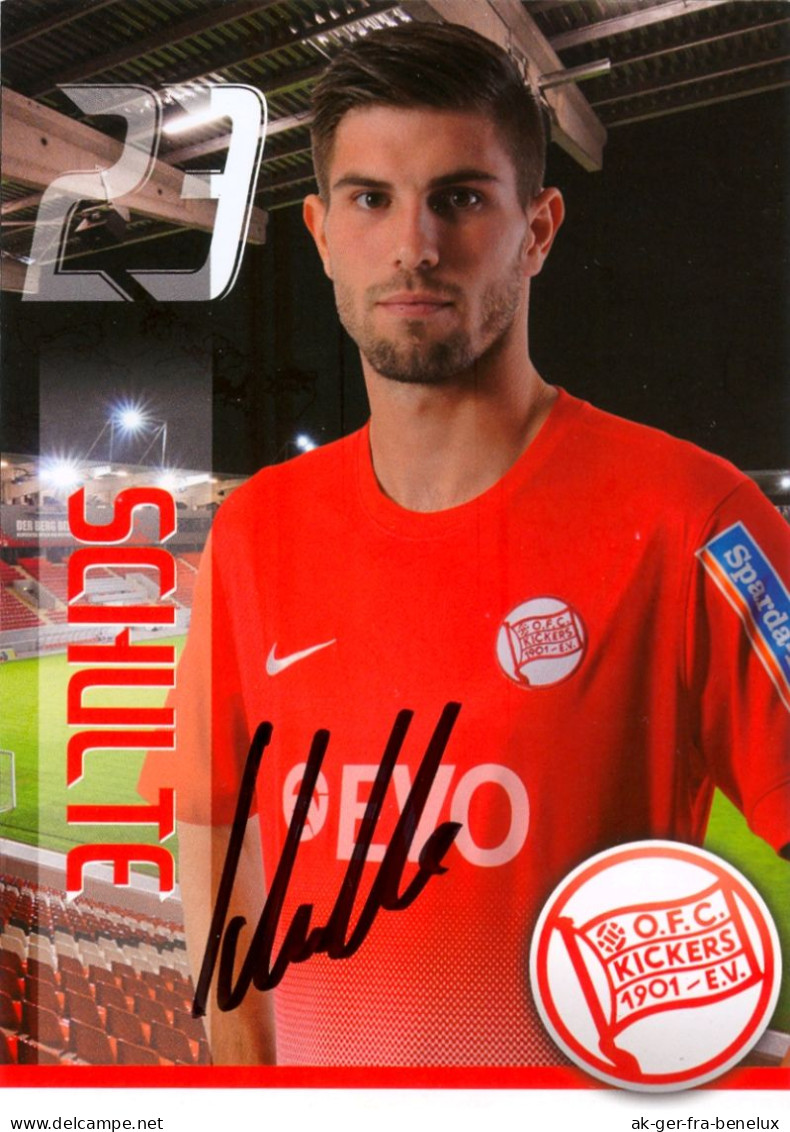 Fußball-Autogrammkarte AK Dennis Schulte Kickers Offenbach 13-14 Neunkirchen-Seelscheid Carl Zeiss Jena 1. FC Köln II - Authographs