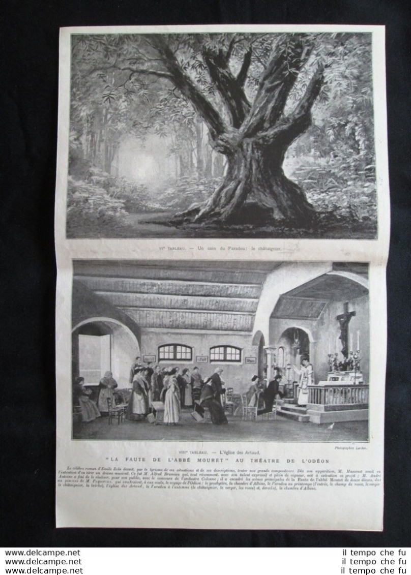 La Colpa Dell'abate Mouret Al Teatro Dell'Odeon Stampa Del 1907 - Autres & Non Classés