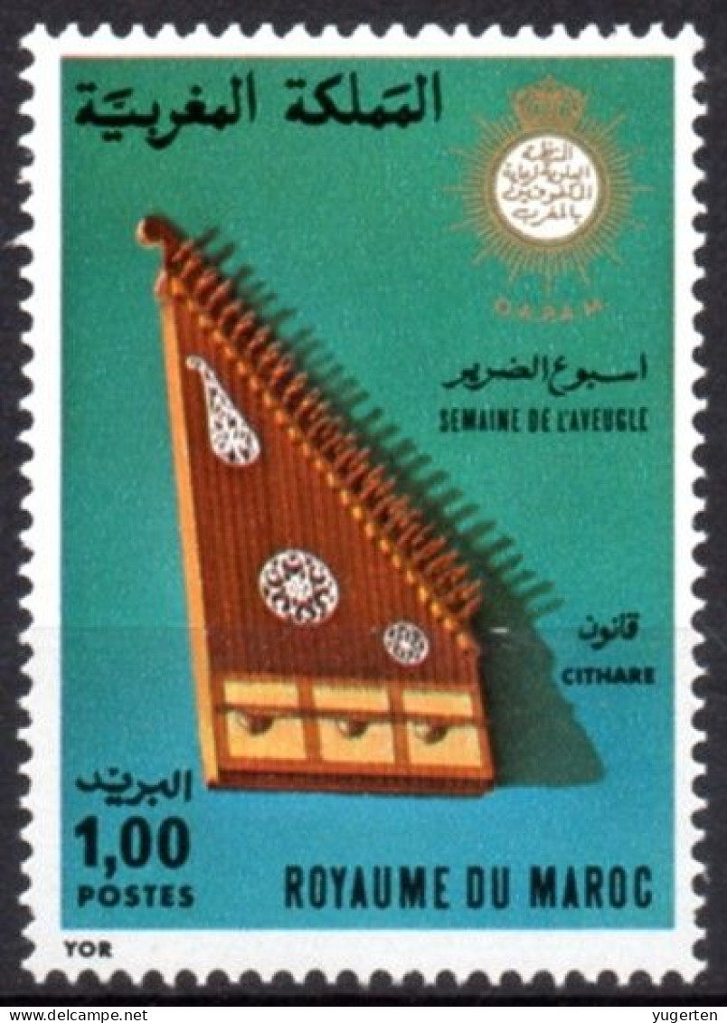 MAROC MOROCCO 1972 - 1v - MNH - Cécité Blindness Blindheit Ceguera Cecità Musique - Blind - Cithare - Music Instruments - Handicaps