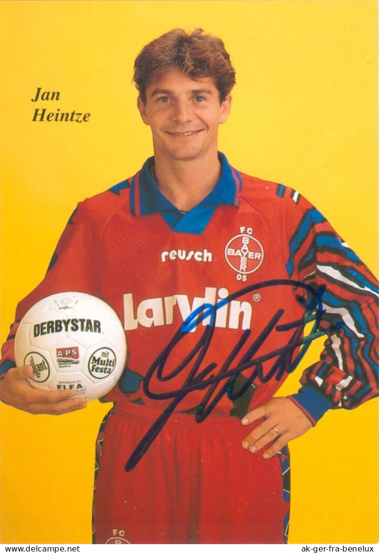 Fußball-Autogrammkarte AK Jan Heintze FC Bayer 05 Uerdingen 94-95 KFC Krefeld PSV Eindhoven Dänemark Danmark Denmark DBU - Authographs