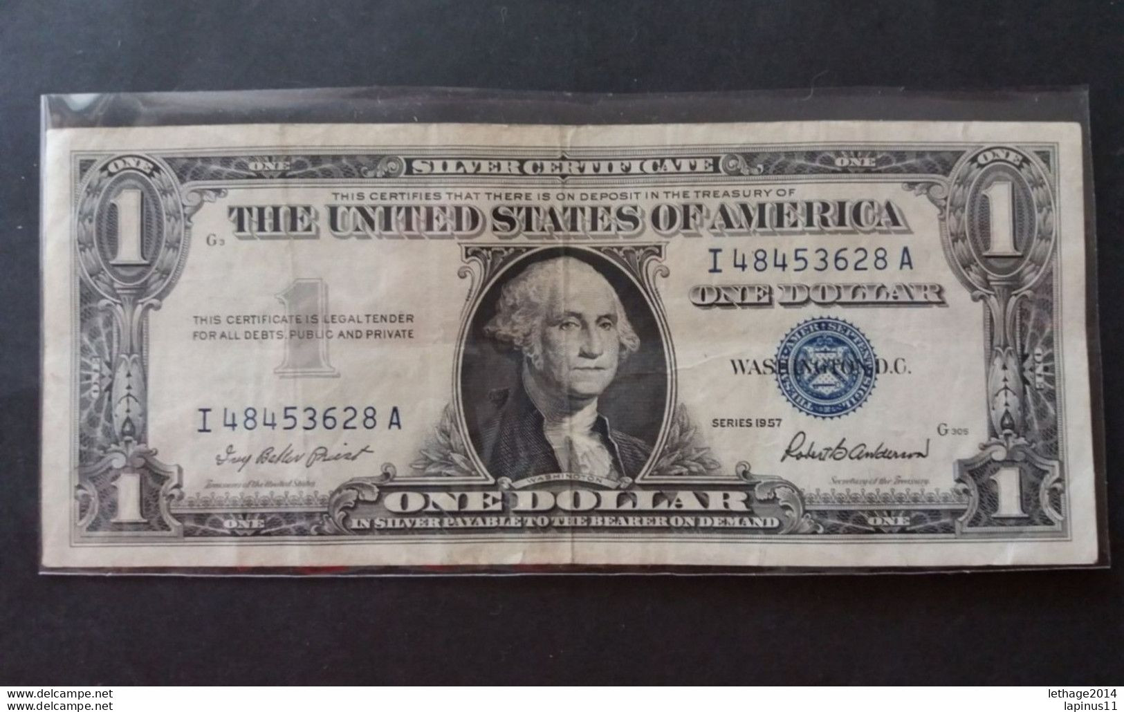 UNITED STATE EE.UU ÉTATS-UNIS US USA George Washington, 1732-1799 ONE DOLLAR CERTIFICATE SILVER 1 $ - Silver Certificates – Títulos Plata (1928-1957)