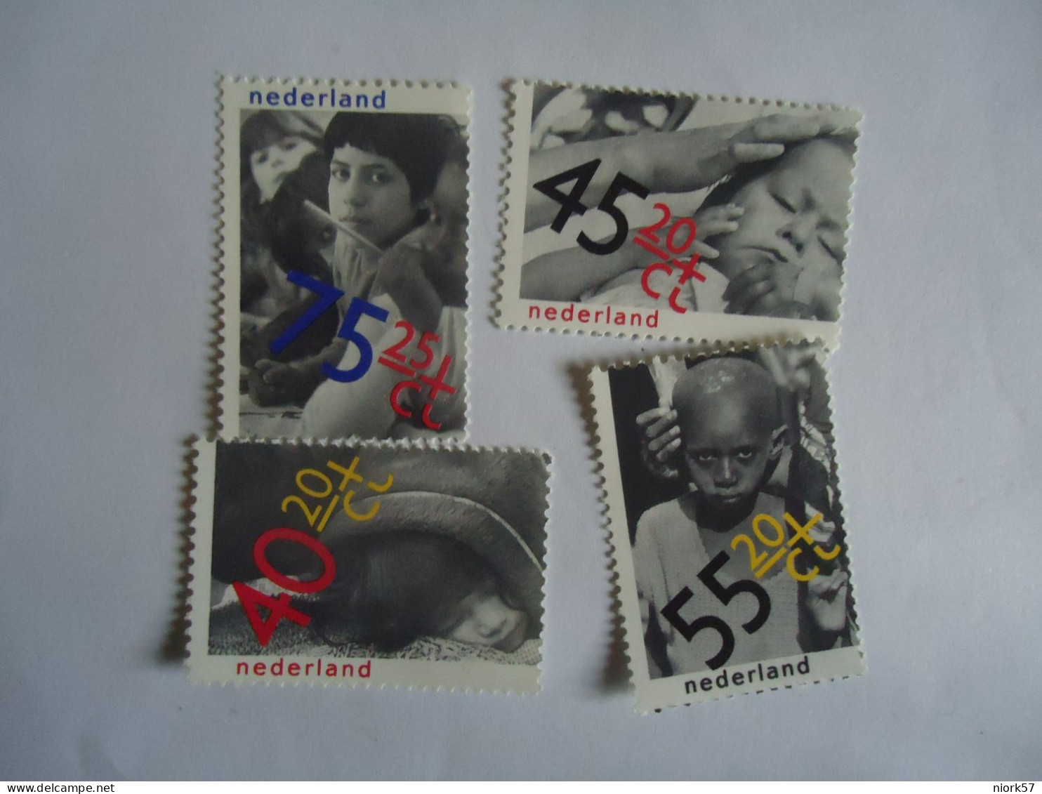 NETHERLANDS  MNH SET 4   AFRICAN CHILDREN - Andere & Zonder Classificatie