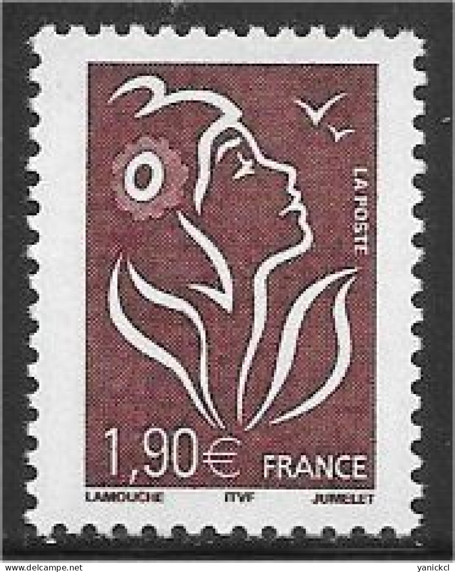 Marianne De Lamouche - 1,90€ - Brun-prune - ITVF - (2005) - Y & T N° 3741 ** - 2004-2008 Marianne Of Lamouche