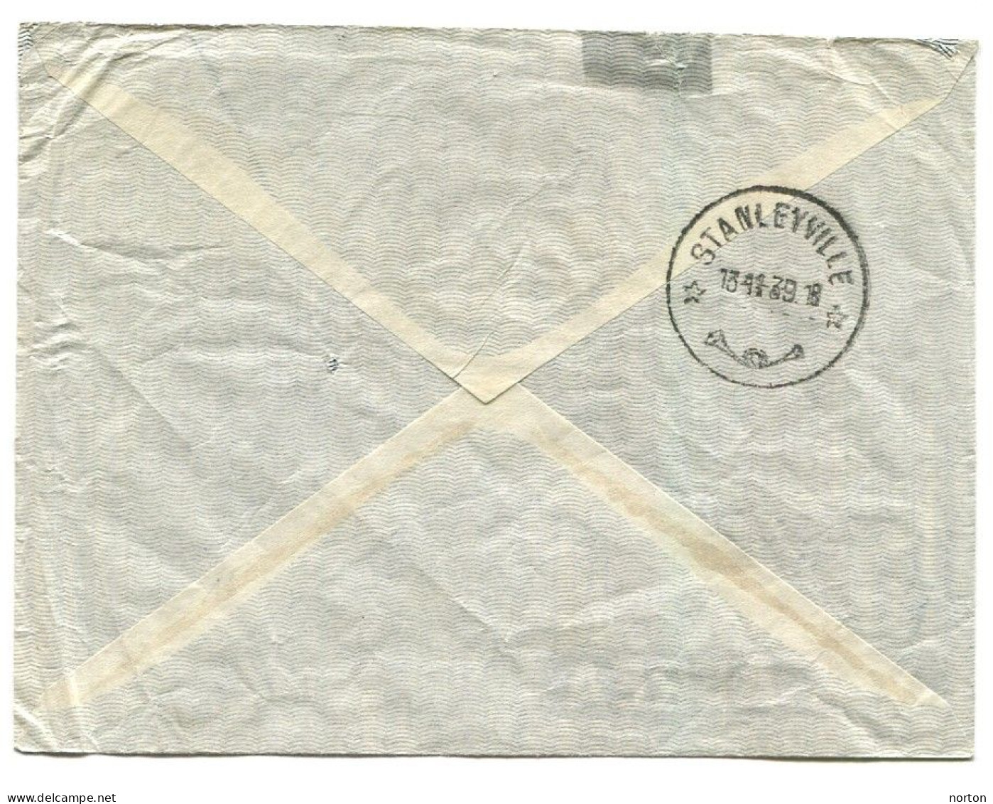 Congo Kindu Oblit. Keach 8A1 Sur C.O.B. 177 (bande De 3) Sur Lettre Vers St-Servais Via Stanleyville Le 09/11/1939 - Cartas & Documentos