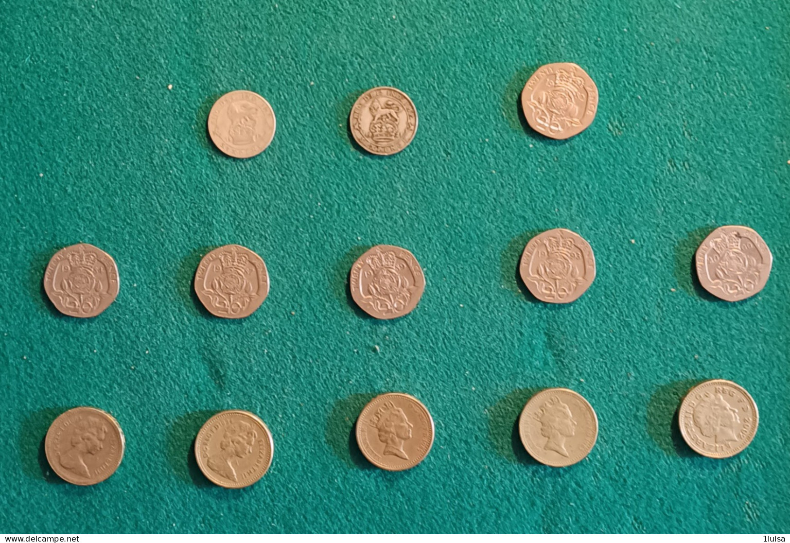 GRAN BRETAGNA 13 Monete Originali Differenti Per Data 1 Sterlina 20 Pence 6 Pence - 1 Pound