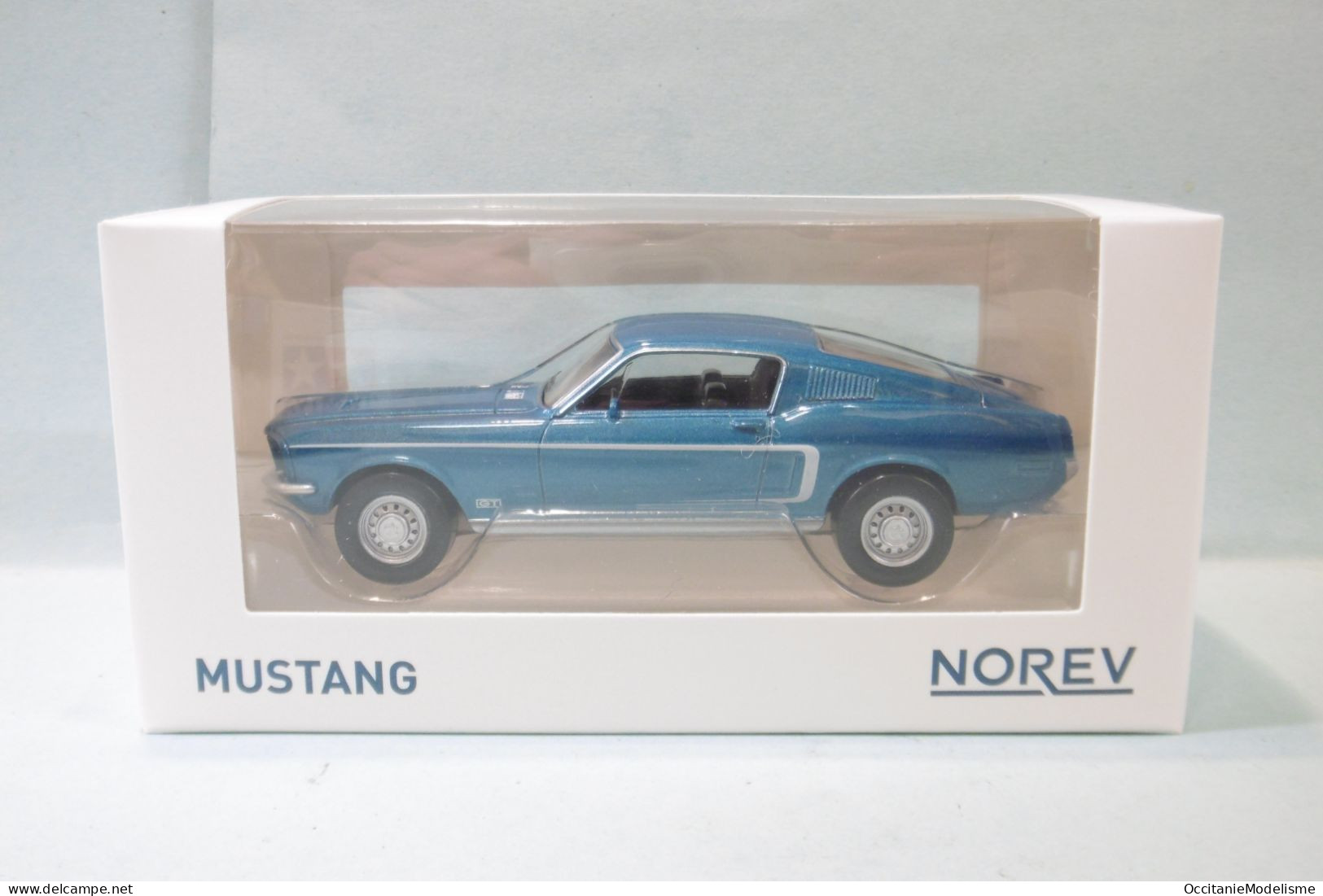 Norev Jet-Car - FORD MUSTANG FASTBACK GT 1968 Bleu Métallisé Neuf NBO 1/43 - Norev