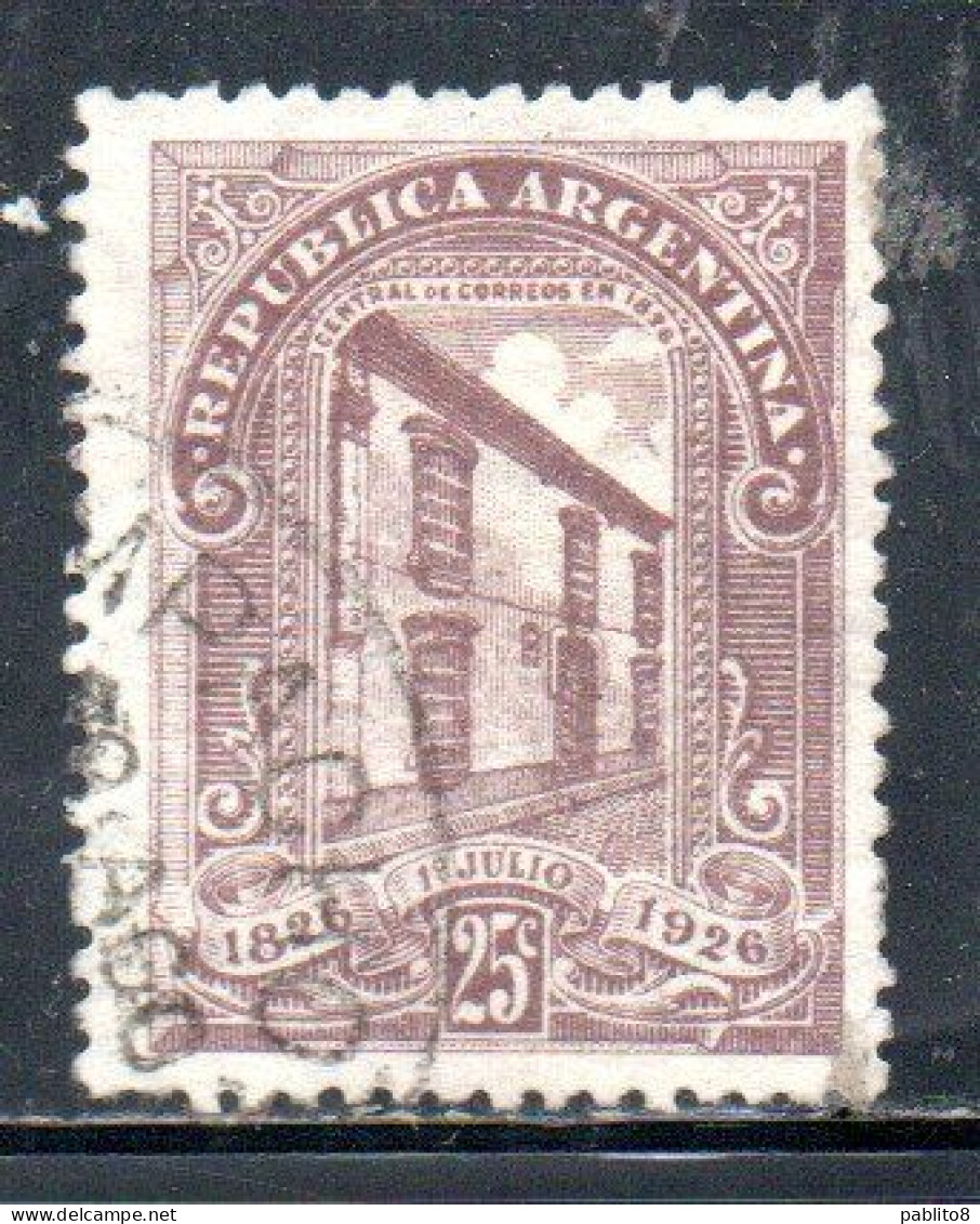 ARGENTINA 1926 CENTENARY OF THE POST OFFICE GENERAL 25c USED USADO OBLITERE' - Used Stamps