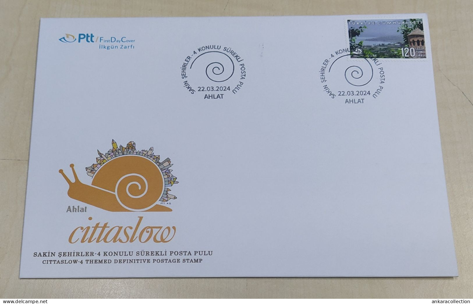 AC - TURKEY FDC  THE  DEFINITIVE POSTAGE STAMP WITH THE THEME OF CITTASLOW-4  22 MARCH 2024 - FDC