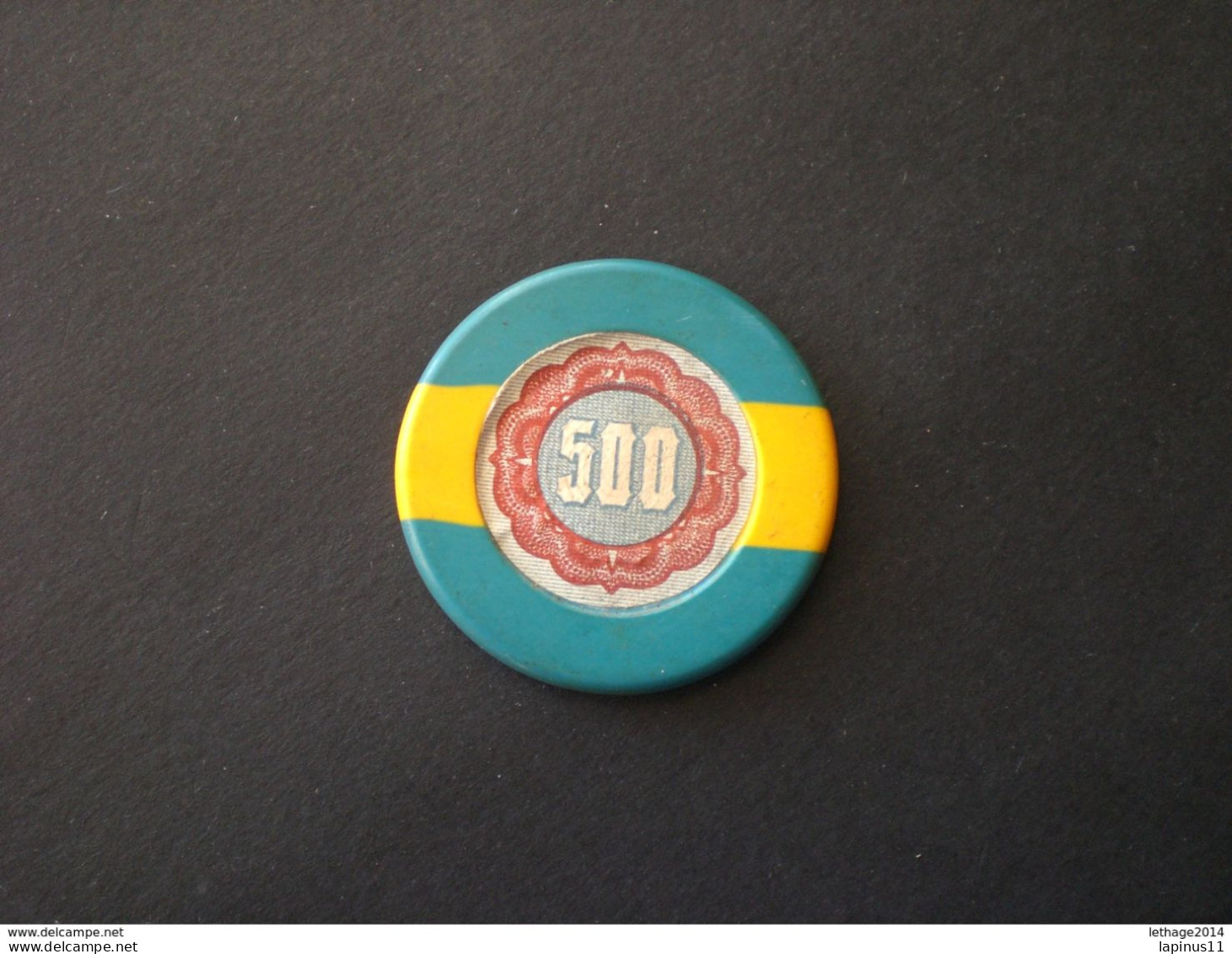 FISH CHIPS CHIPS CASINO SANREMO CHIPS 100 LIRE 70'S BLACK JACK BEAUTIFUL AND RARE!!!!! - Casino