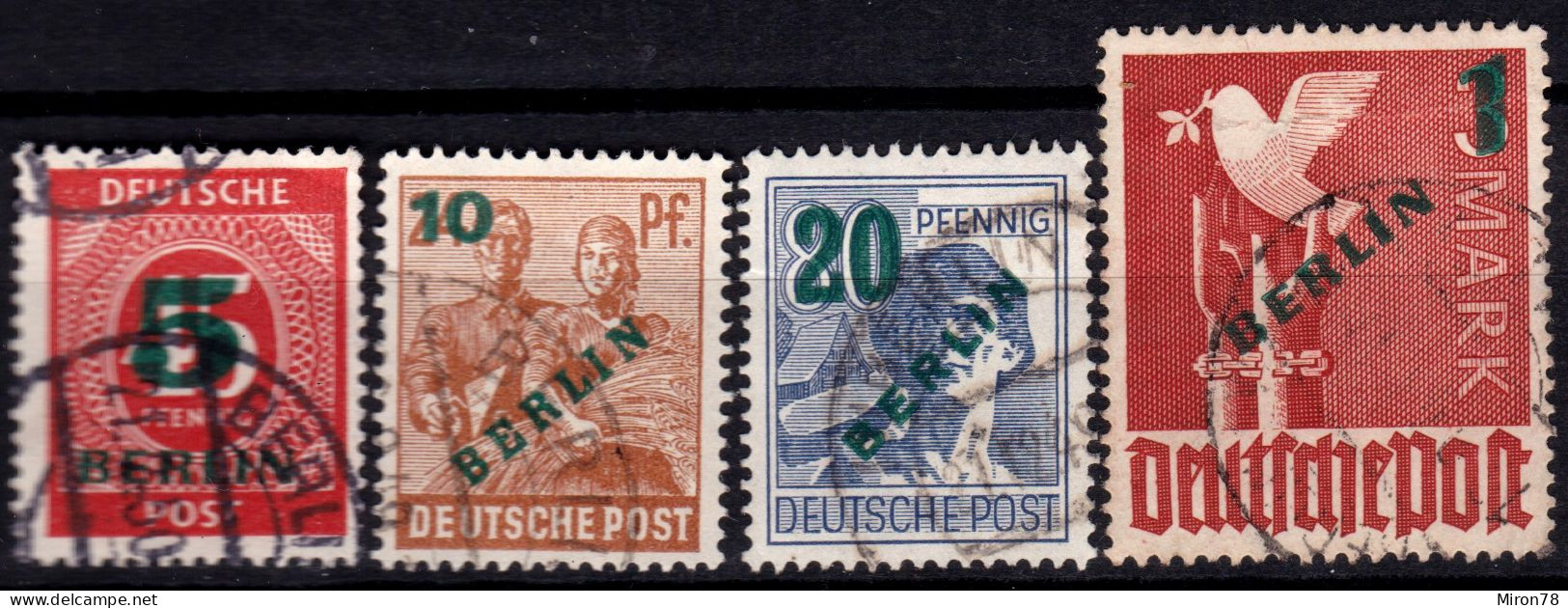 Berlin 1949, Allied Occupation, Community Editions, Mi 64 - 67 Used Lot13 - Oblitérés