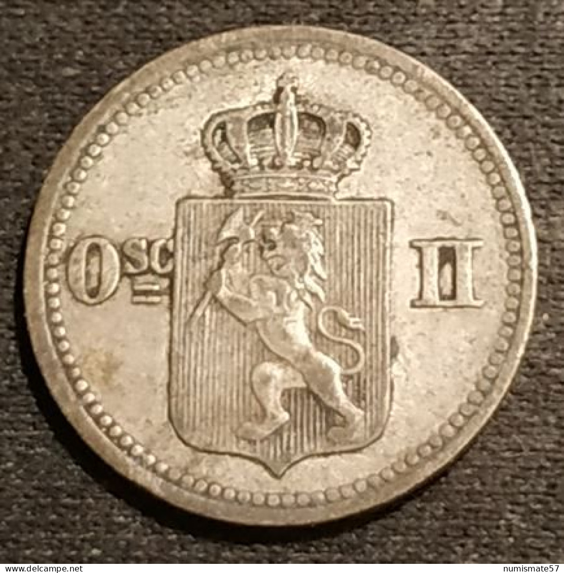 RARE - NORVEGE - NORWAY - 10 ORE - 3 SKILLING 1874 - Oscar II - Argent - Silver - KM 345 - ( øre ) - Noorwegen