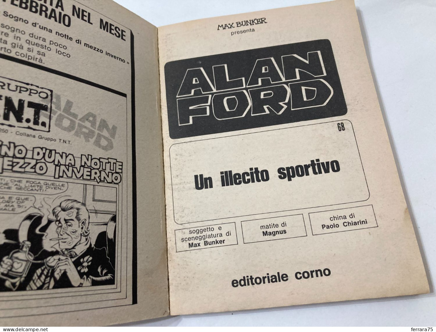 FUMETTO ALAN FORD PRIMA EDIZIONE N.68. - First Editions