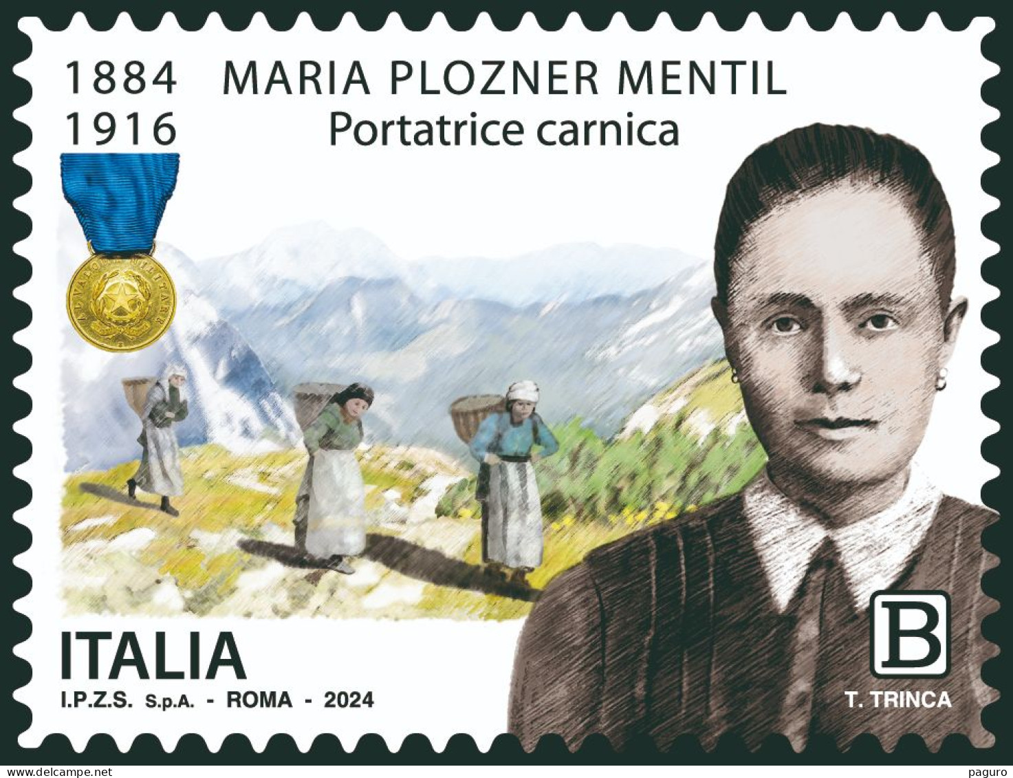 Italia Repubblica 2024 Maria Plozner Mentil MNH** Integro Valore 1,25 - 2021-...:  Nuevos