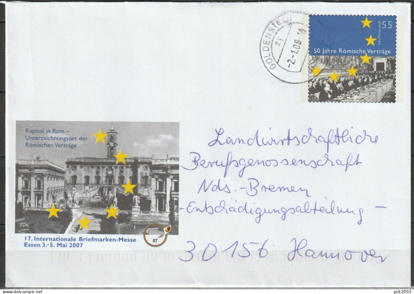 Bund Ganzsache 2007 MiNr.USo.134  125 Jahre Kieler Woche (d 3544 ) - Enveloppes - Oblitérées