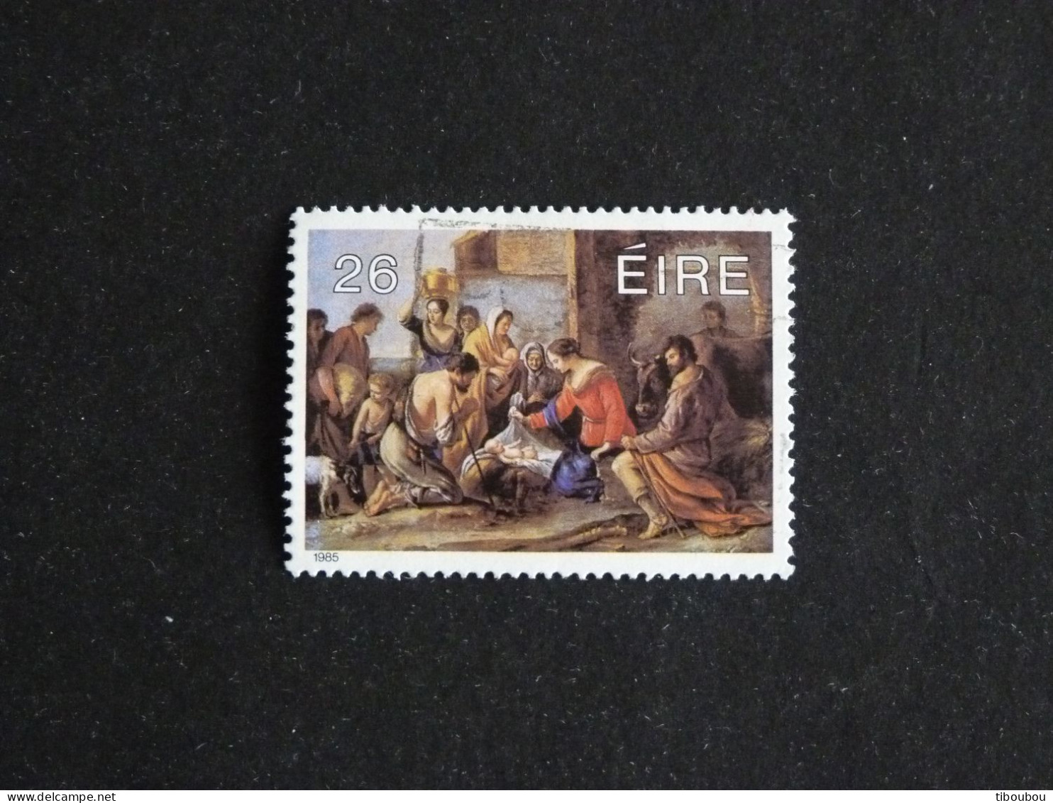 IRLANDE IRELAND EIRE YT 585 OBLITERE - NOEL CHRISTMAS ADORATION DES BERGERS LOUIS LE NAIN PEINTRE - Used Stamps