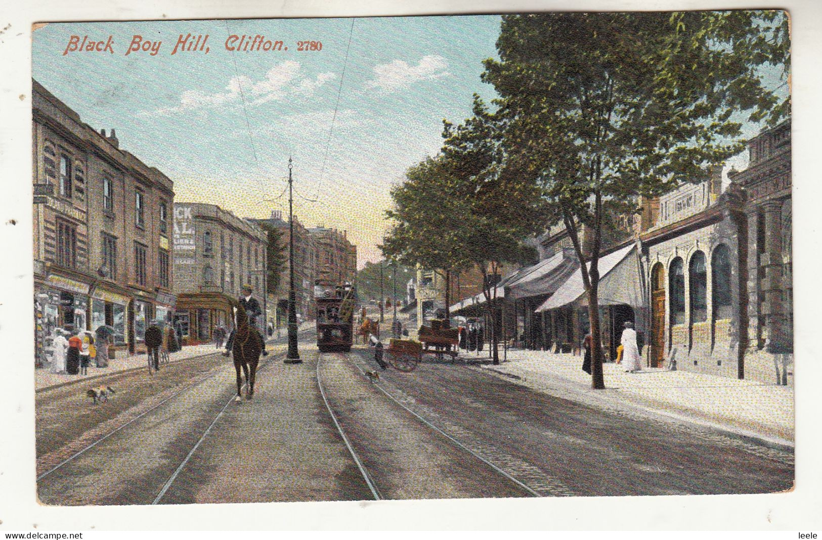 CQ22. Vintage Postcard. Black Boy Hill, Clifton, Bristol - Buckinghamshire