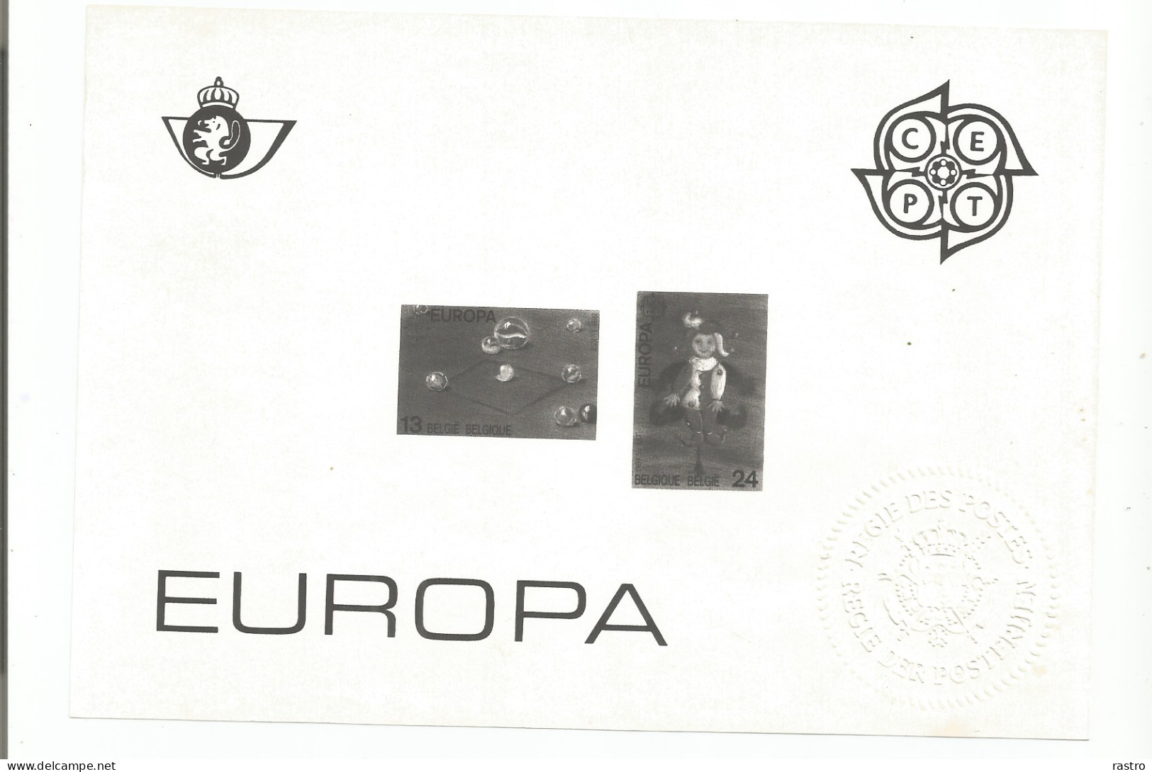 Europa 1989 (Jeux D'enfants)      Format Non-standard  :  192 X 134 Mm     !!!! - B&W Sheetlets, Courtesu Of The Post  [ZN & GC]