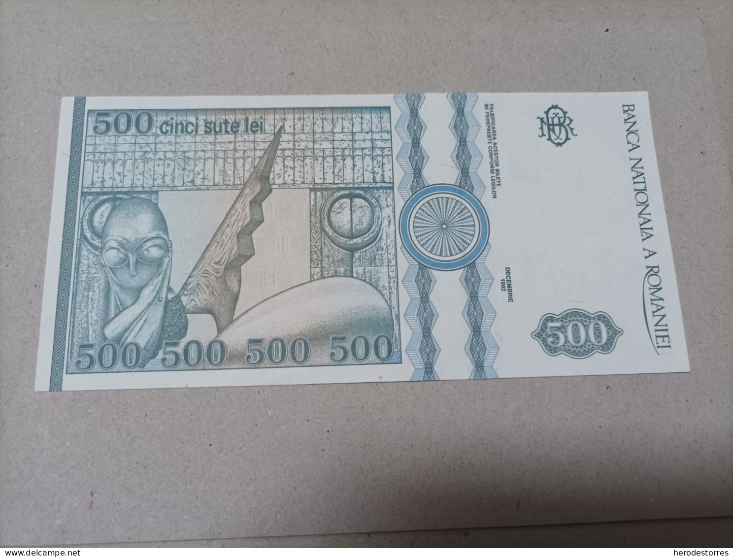 Billete Rumania 500 Lei, Año 1992, Serie A, Nº Bajisimo 0044, UNC - Rumänien