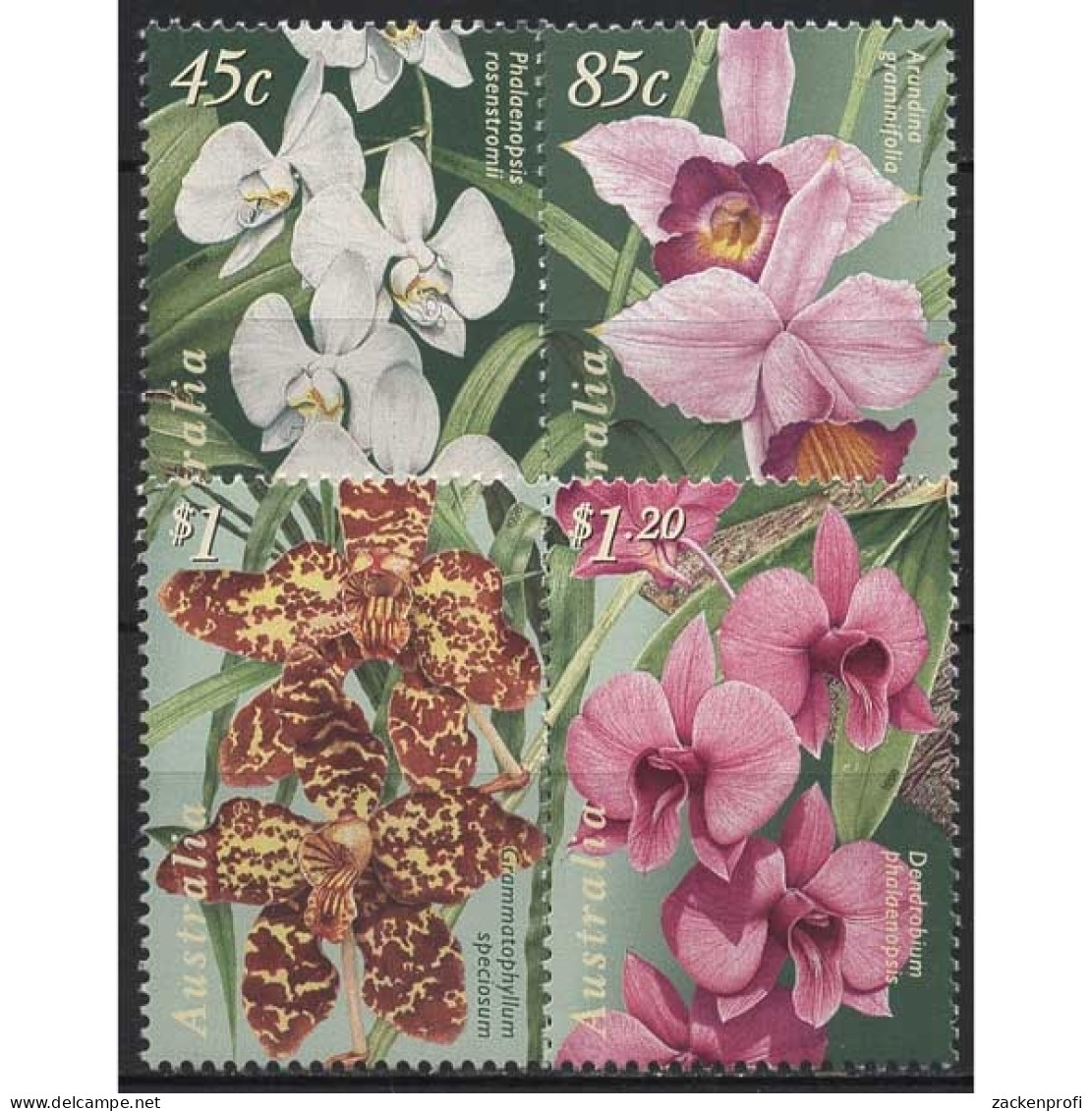 Australien 1998 Einheimische Orchideen 1750/53 Postfrisch - Ongebruikt