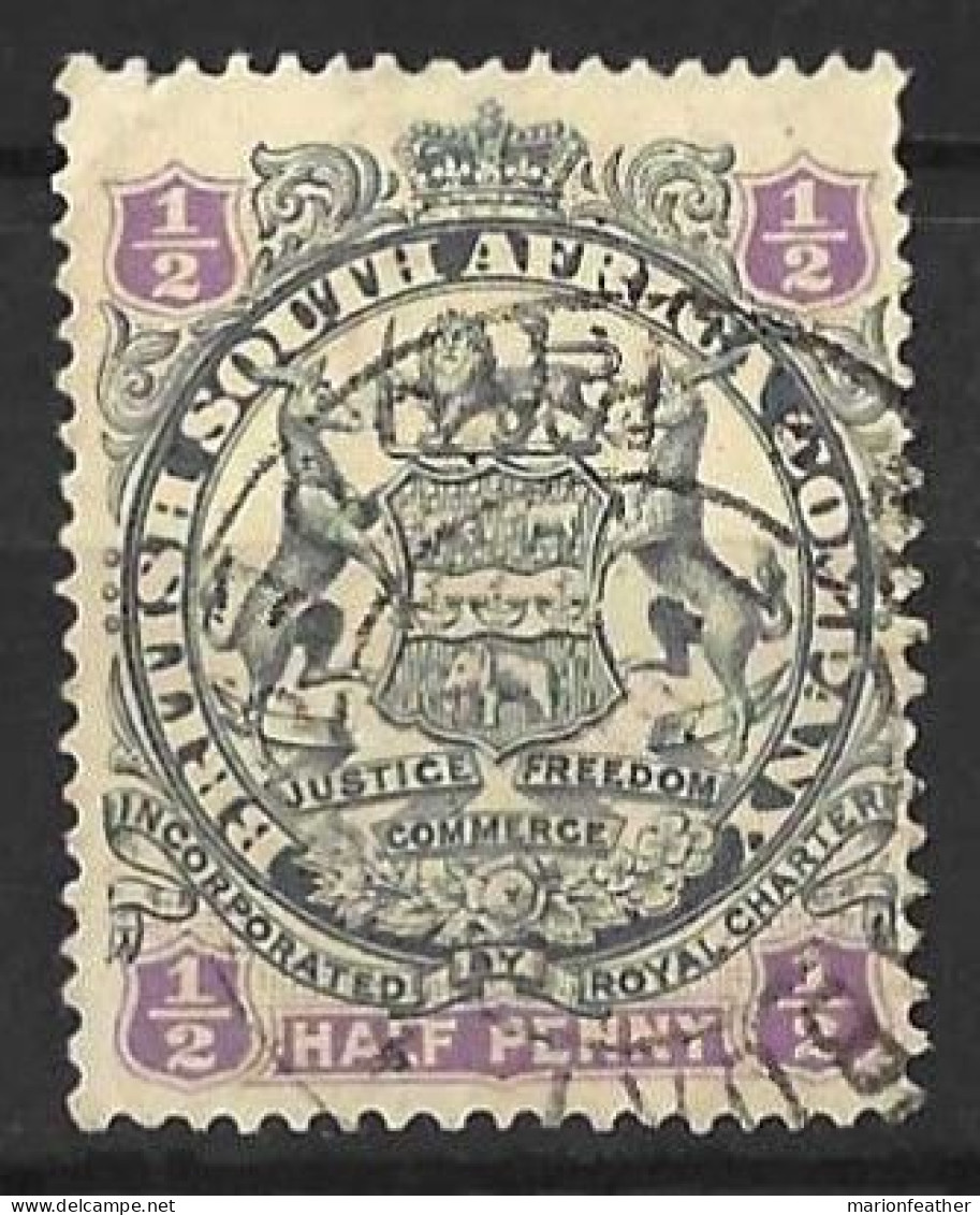 RHODESIA...QUEEN VICTORIA..(1837-01.).......HALFd......SG41......DIE II......CDS......VFU.. - Südrhodesien (...-1964)