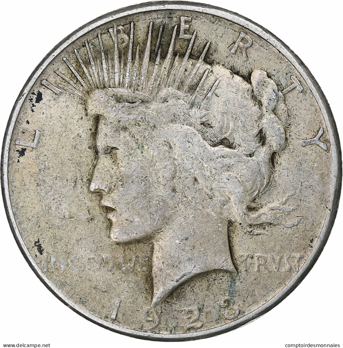 États-Unis, Dollar, Peace, 1923, San Francisco, Argent, TB+, KM:150 - 1921-1935: Peace (Paix)