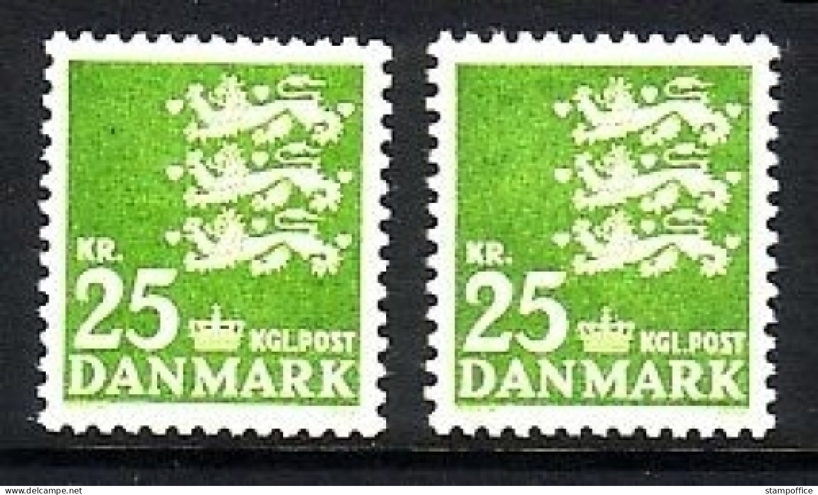 DÄNEMARK MI-NR. 399 X + Y POSTFRISCH KLEINES REICHSWAPPEN - Unused Stamps