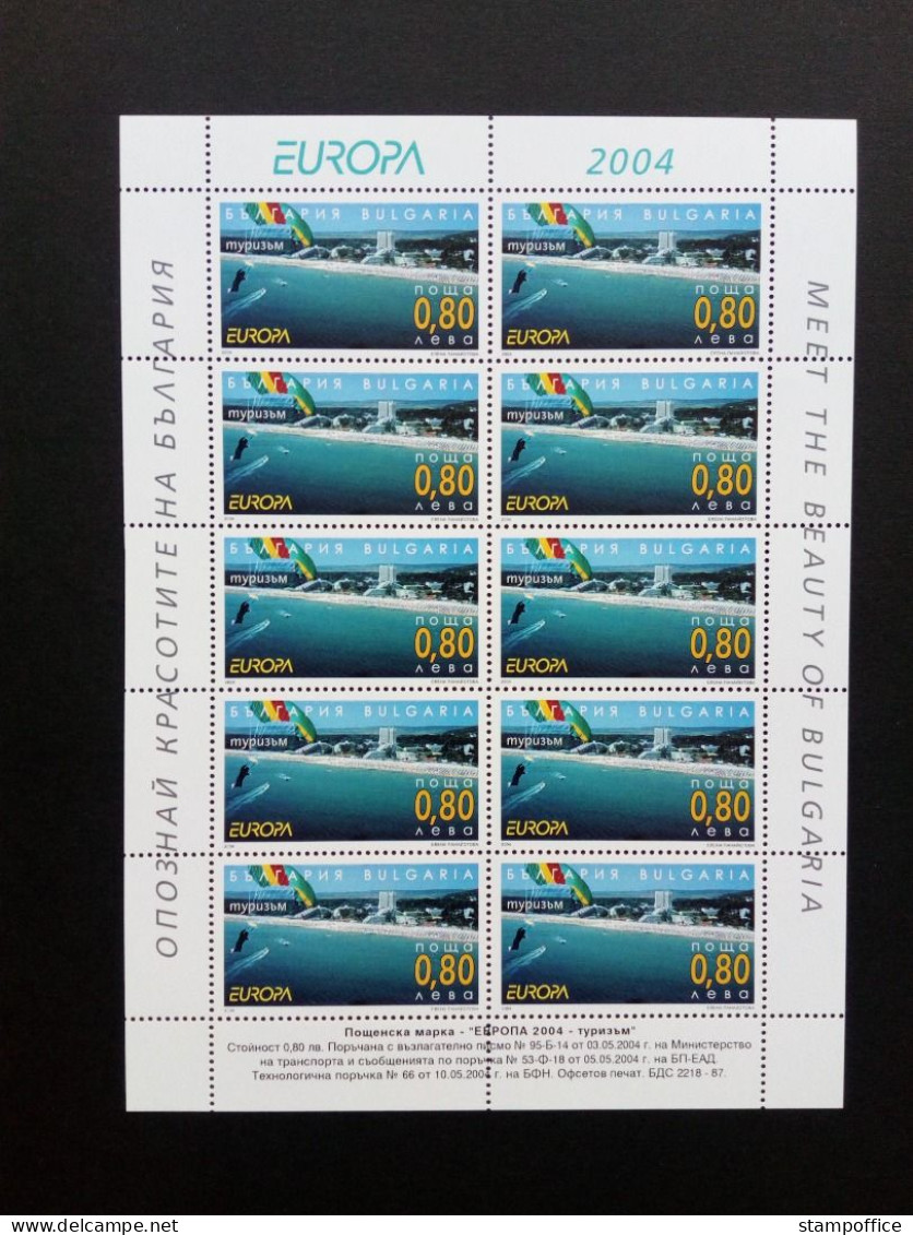 BULGARIEN MI-NR. 4649-4650 POSTFRISCH(MINT) KLEINBOGENSATZ EUROPA 2004 FERIEN - 2004